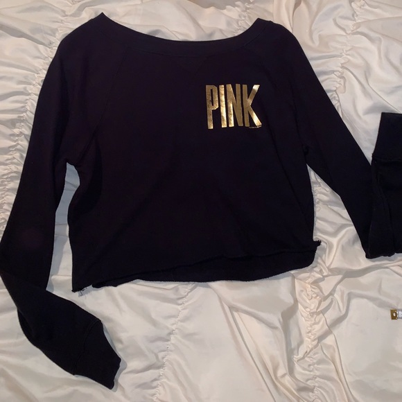PINK Victoria's Secret Tops - Victoria’s Secret Pink Crop Sweatshirt